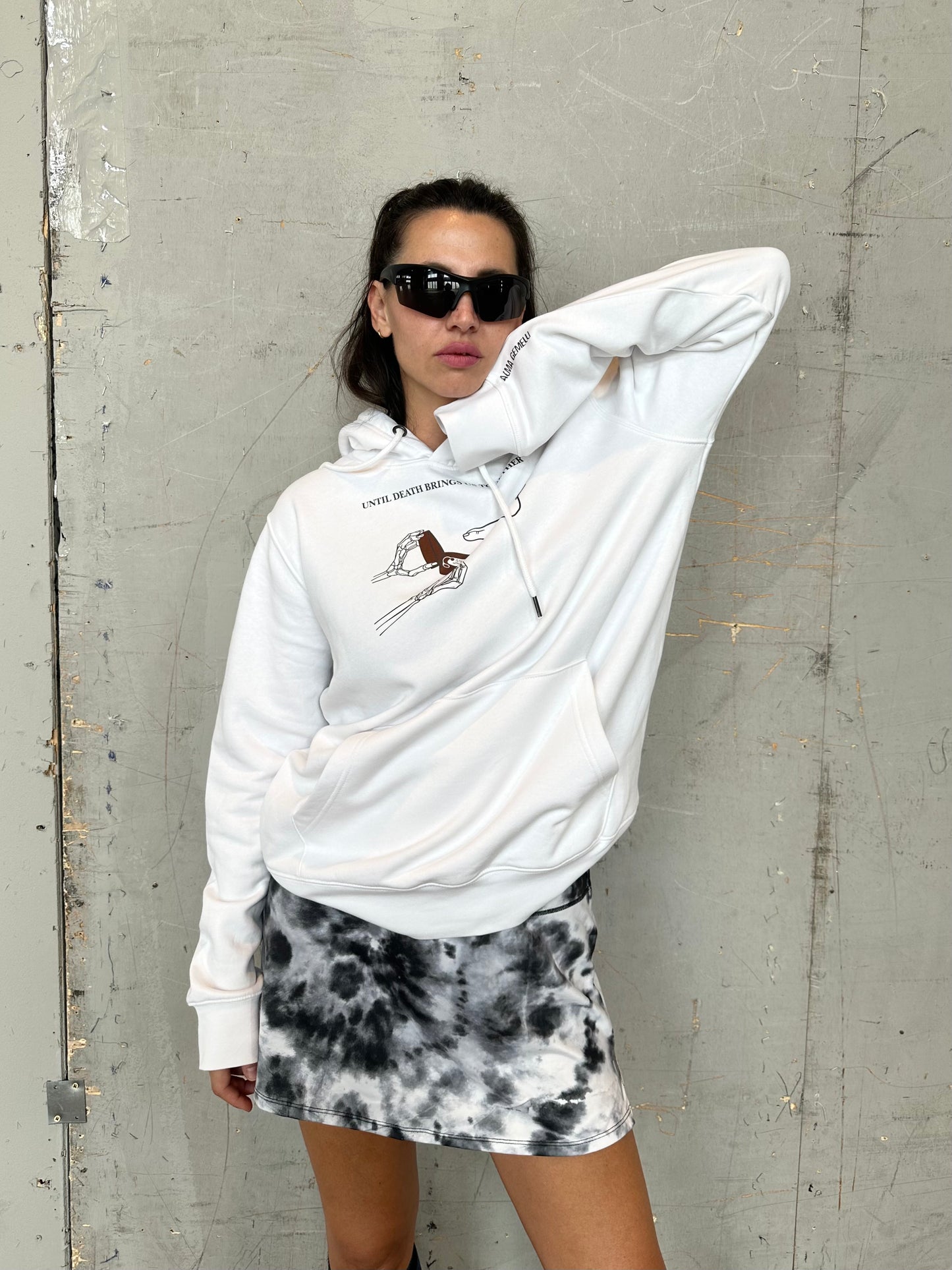 White "Until Death" Hoodie