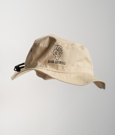 FISHERMAN HAT BLACK AND BEIGE