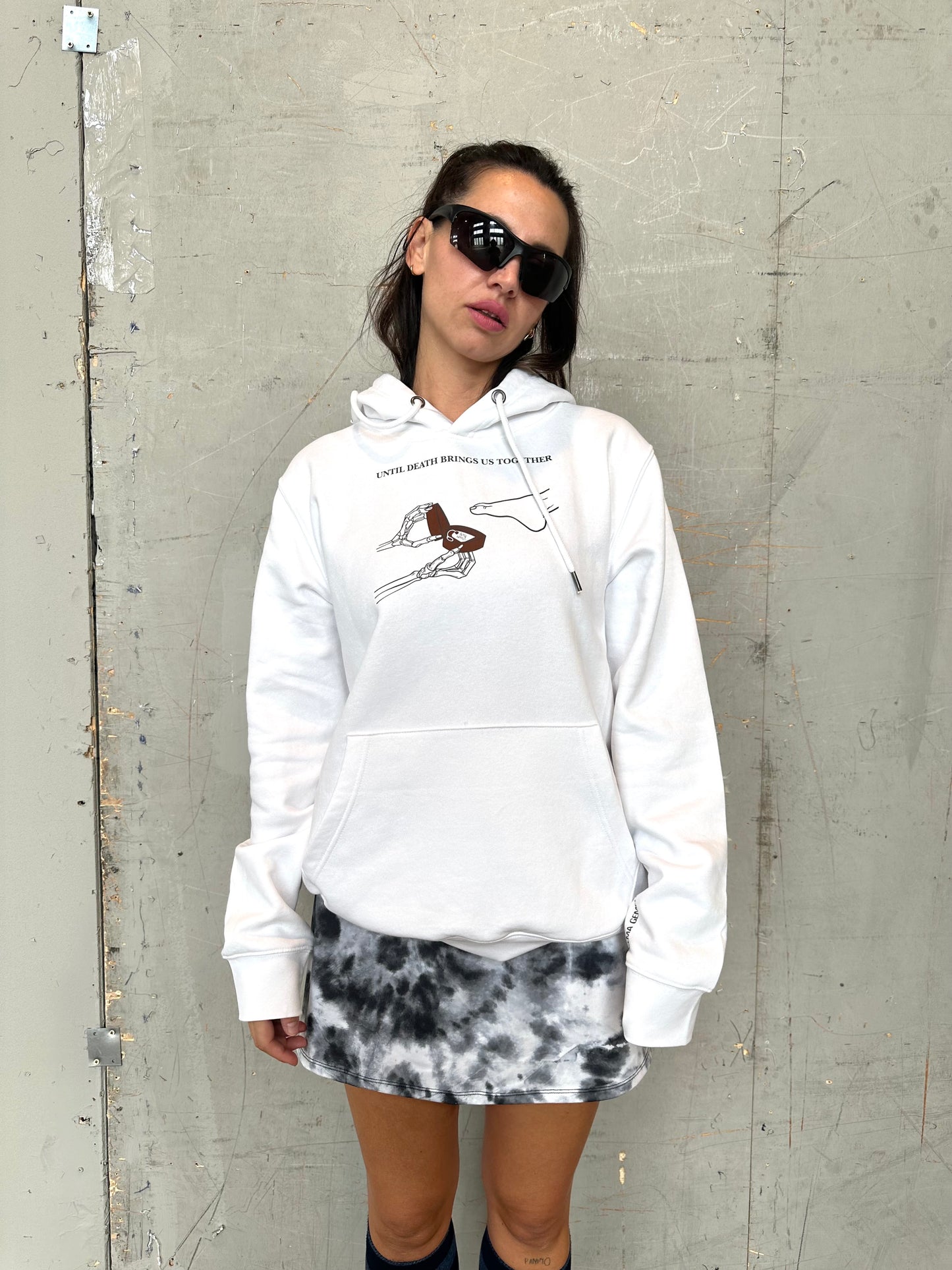 White "Until Death" Hoodie