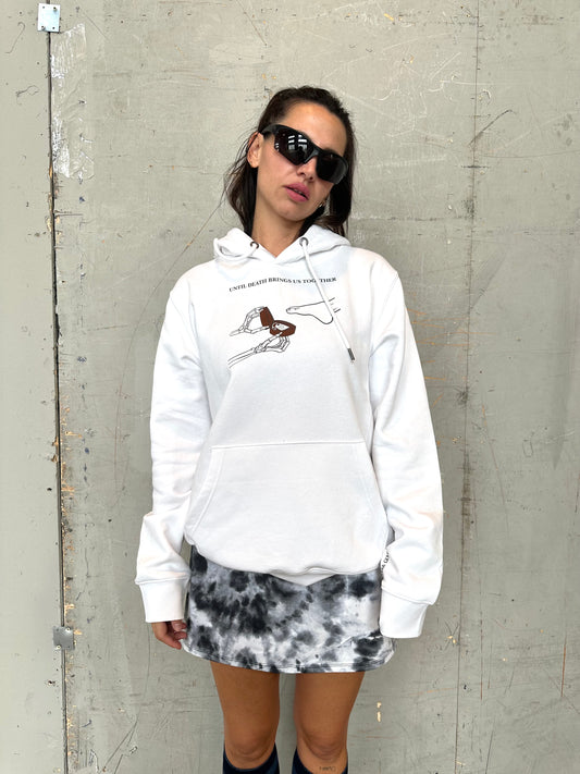 White "Until Death" Hoodie