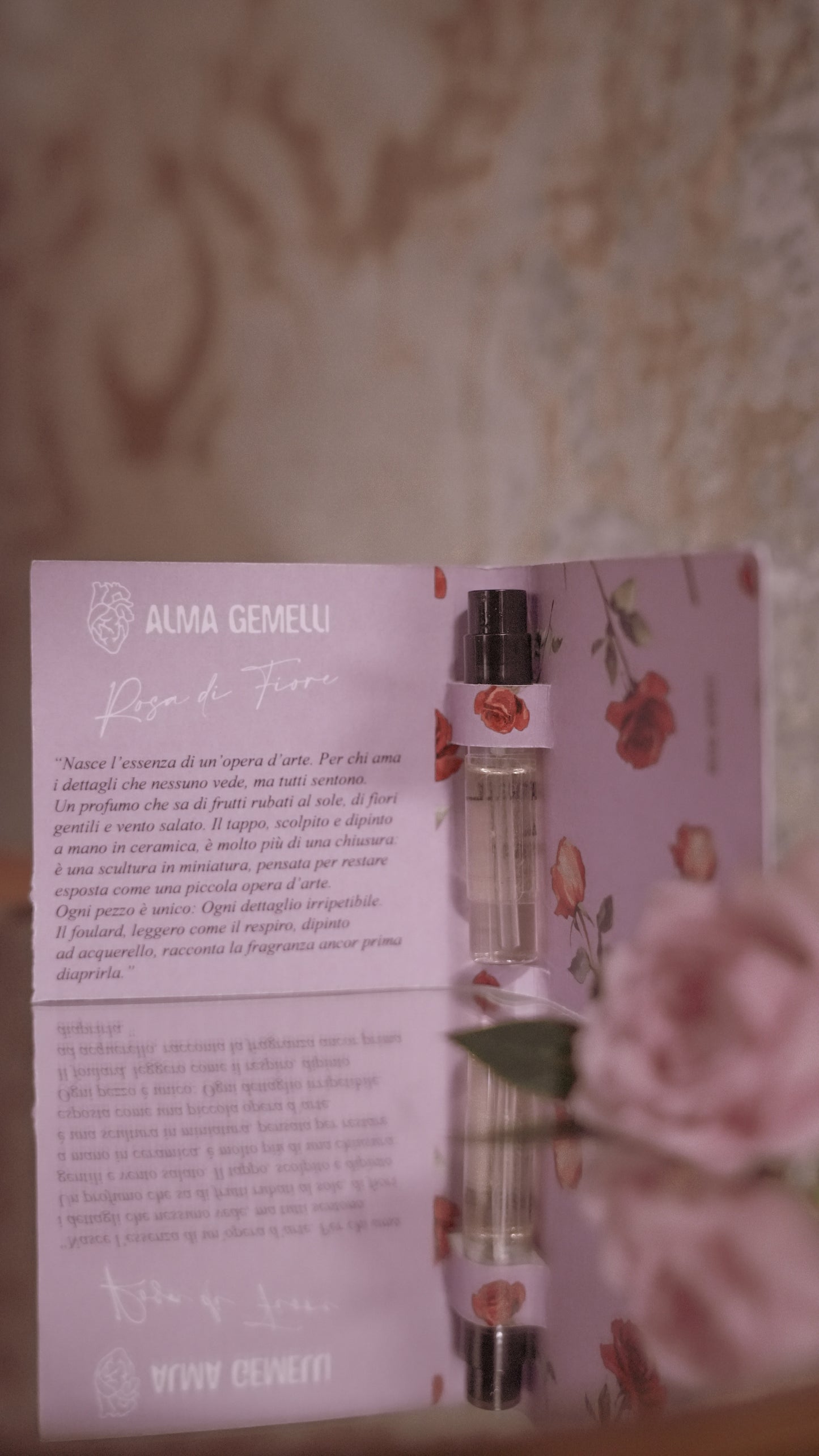 "Grappolo di Cuore,Prato Fiorito, Rosa di fiore” Sample Vials