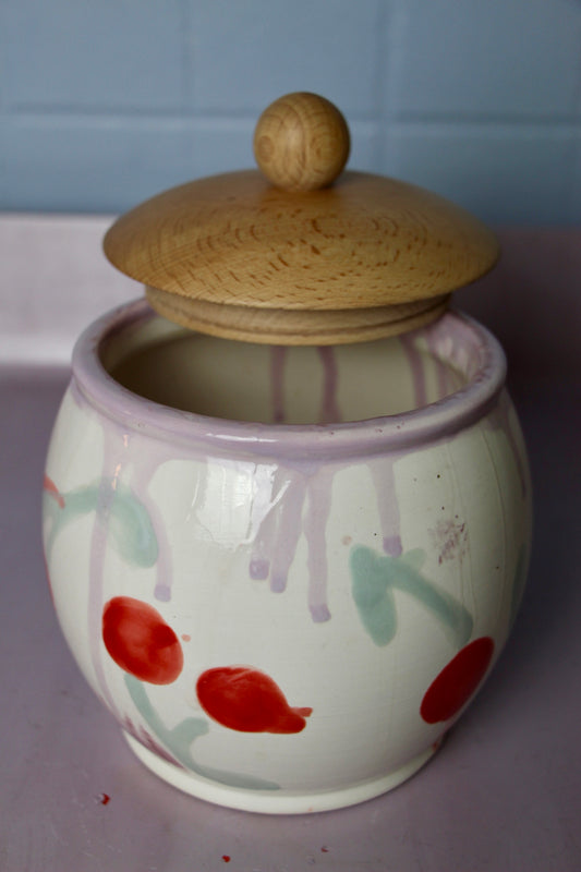 Medium Cookie/Candy Jar - Cherry