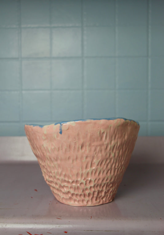 Ceralma Pink & Azure Drip Vase