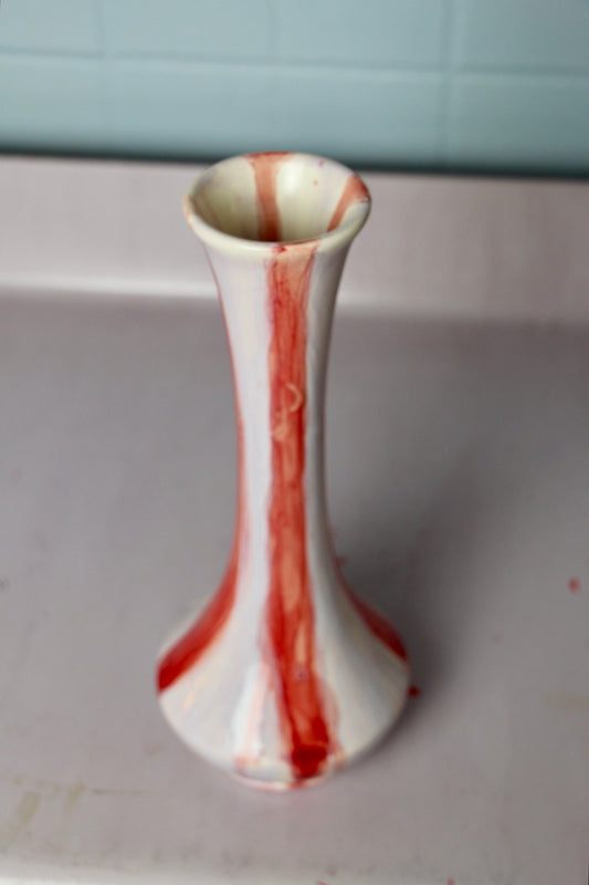 Small Squadratino Red Drip Vase