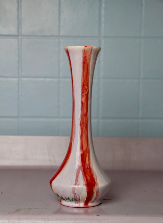 Small Squadratino Red Drip Vase