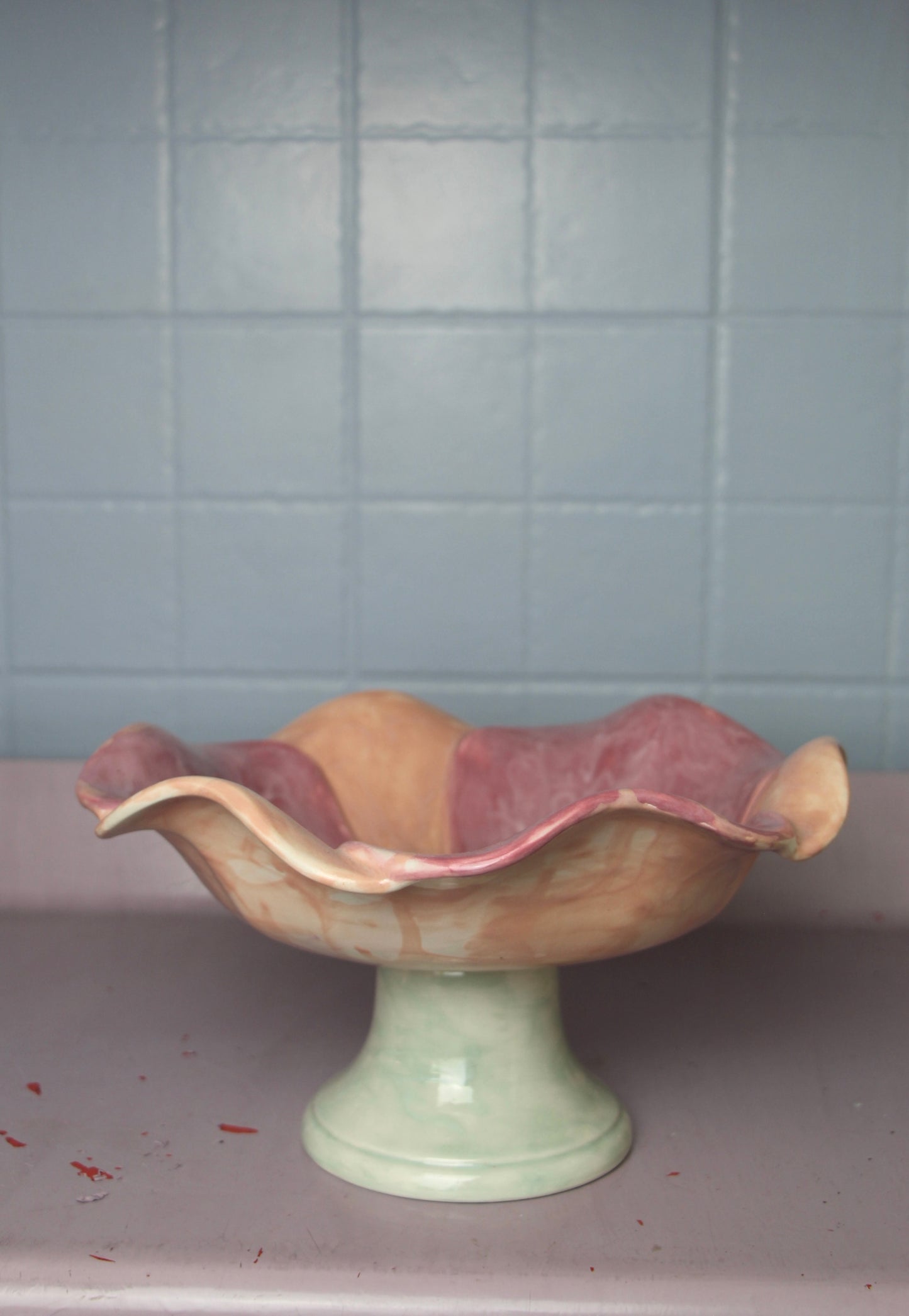 Large Flower-Shaped Trinket Dish