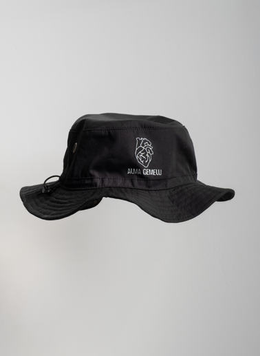 FISHERMAN HAT BLACK AND BEIGE
