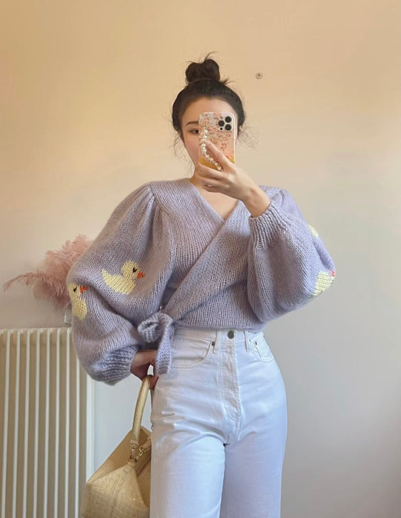 MAGLIONE IN MOHAIR DAISY DUCK