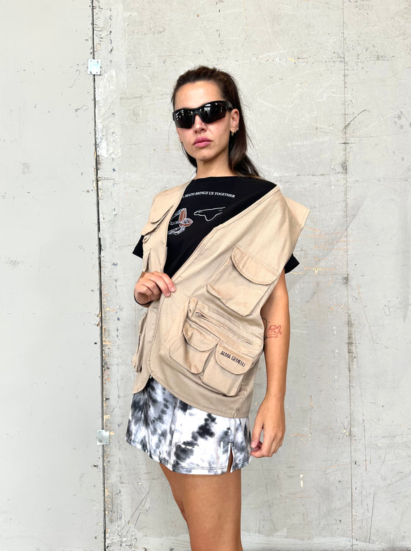 GILET MULTITASKING BEIGE