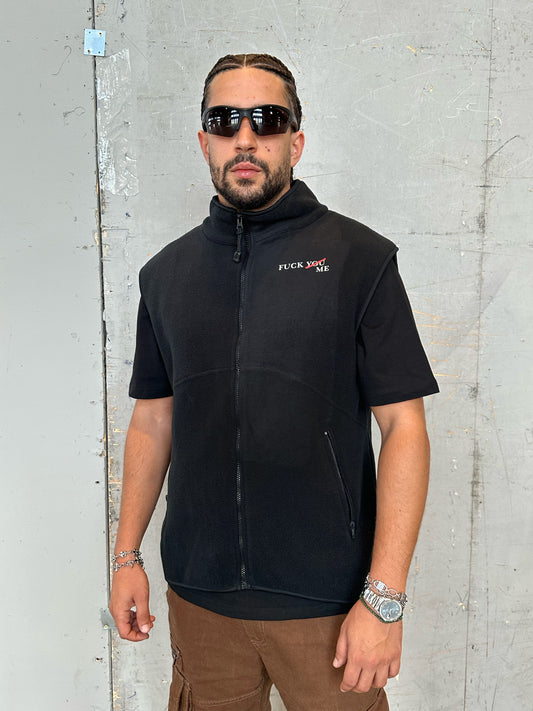 Gilet in Pile "F*** Me"