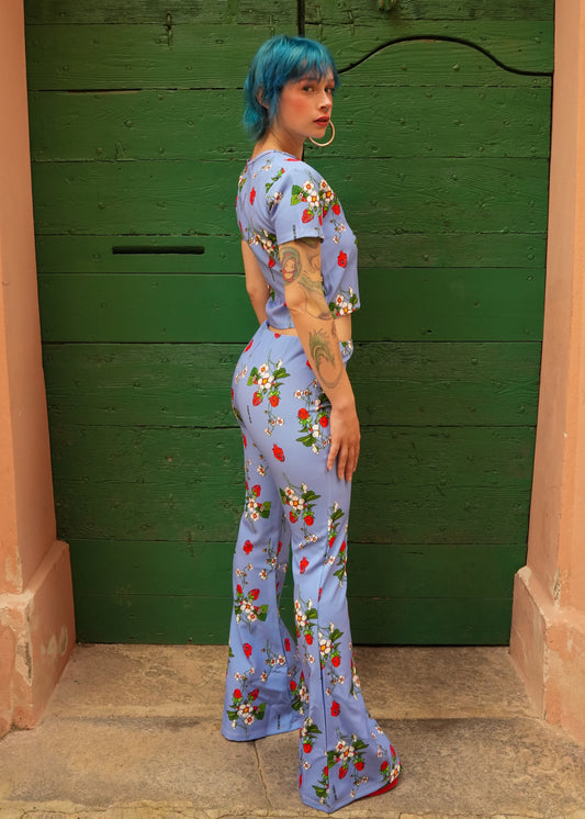 LEGGINS A ZAMPA ''GRAPPOLO DI CUORE''