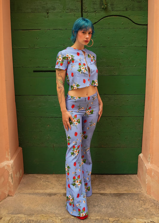 LEGGINS A ZAMPA ''GRAPPOLO DI CUORE''